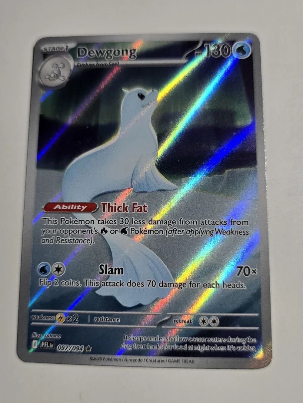Pokemon Dewgong 097/094 Illustration Rare Phantasmal Flames TCG Near Mint IR